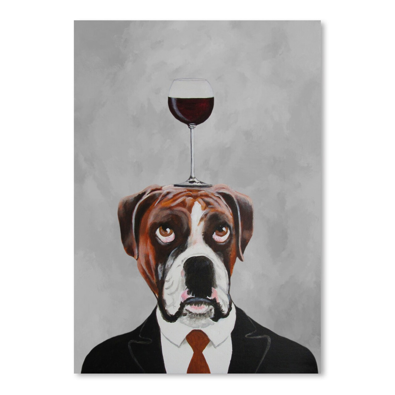 Boxer With Wineglass by Coco De Paris  Poster Art Print - Americanflat